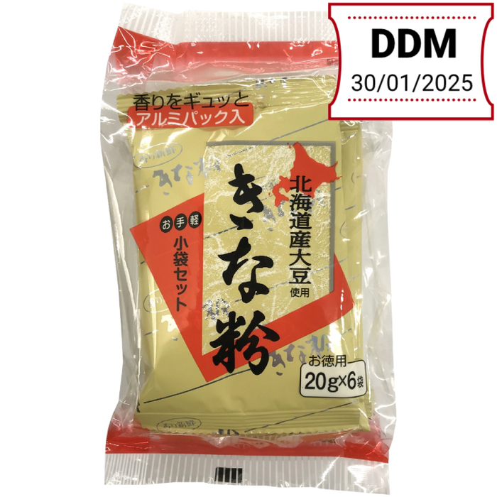 常陸屋 北海道産大豆粉 6x20g DDM 30/01/2025