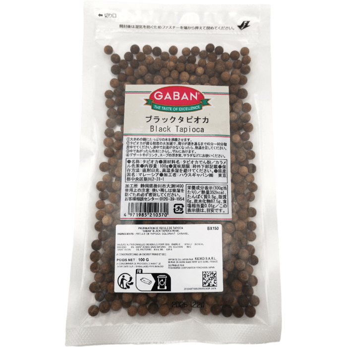 Gaban - Perlas de tapioca negro 100 g