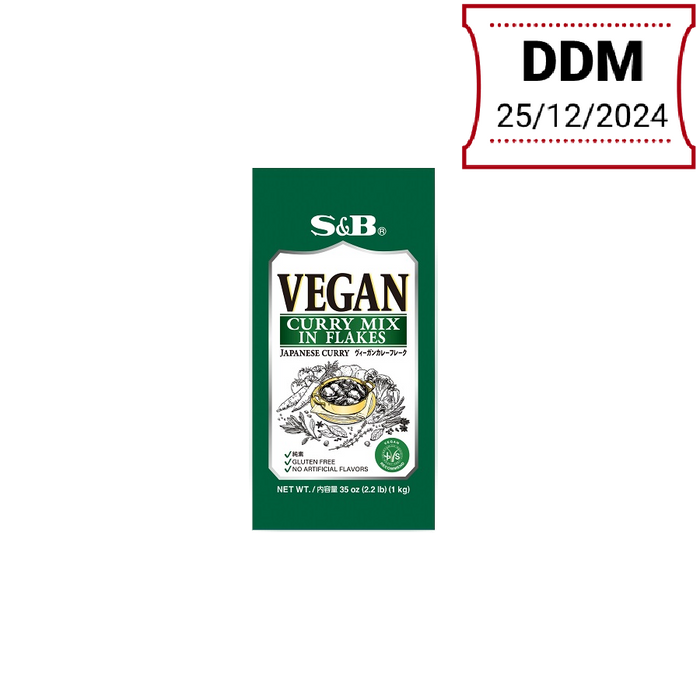 S&B - Curry Flocons Vegan 1 Kg DDM 25/12/2024