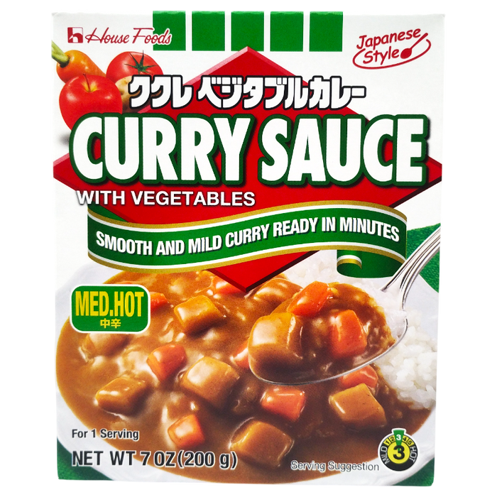 House -  Kukure Sauce Curry Végétal moyen Épicé 200g