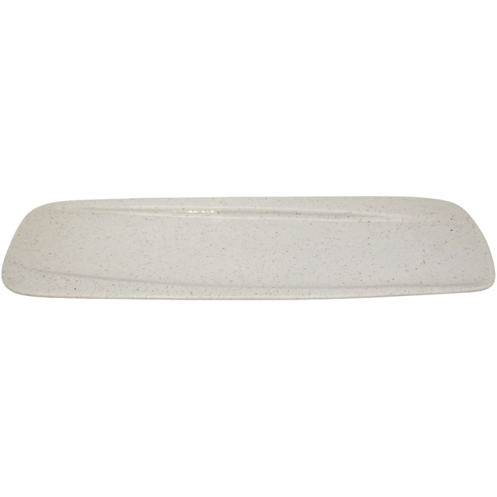 Porcelain dish in elongated shape White 31.9 x 10 x 2.1 cm