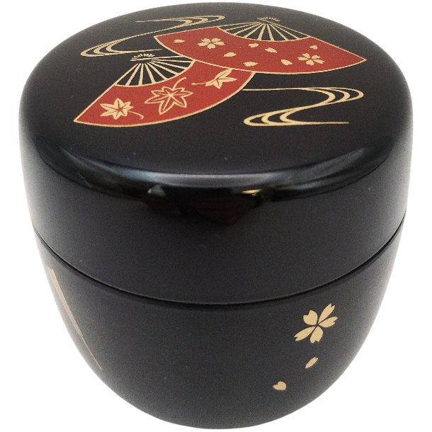 Natsume black matcha container 6.5 x 6.5 cm